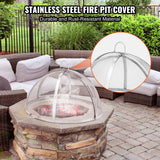 30" Stainless Steel Firepit Spark Screen Lid