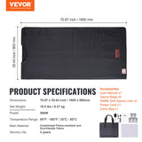 Far infrared sauna blanket, 180x80cm with carry bag