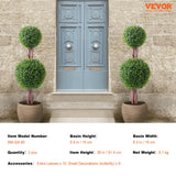 VEVOR artificial topiary trees in outdoor courtyard setting — Allure Home Collections