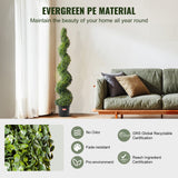 Artificial boxwood topiary tree foliage close-up showing UV-resistant leaf detail — Allure Home Collections