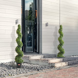 Artificial topiary tree leaf texture close-up showing lifelike finish — Allure Home Collections