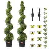 VEVOR boxwood topiary trees in courtyard showing height and scale — Allure Home Collections