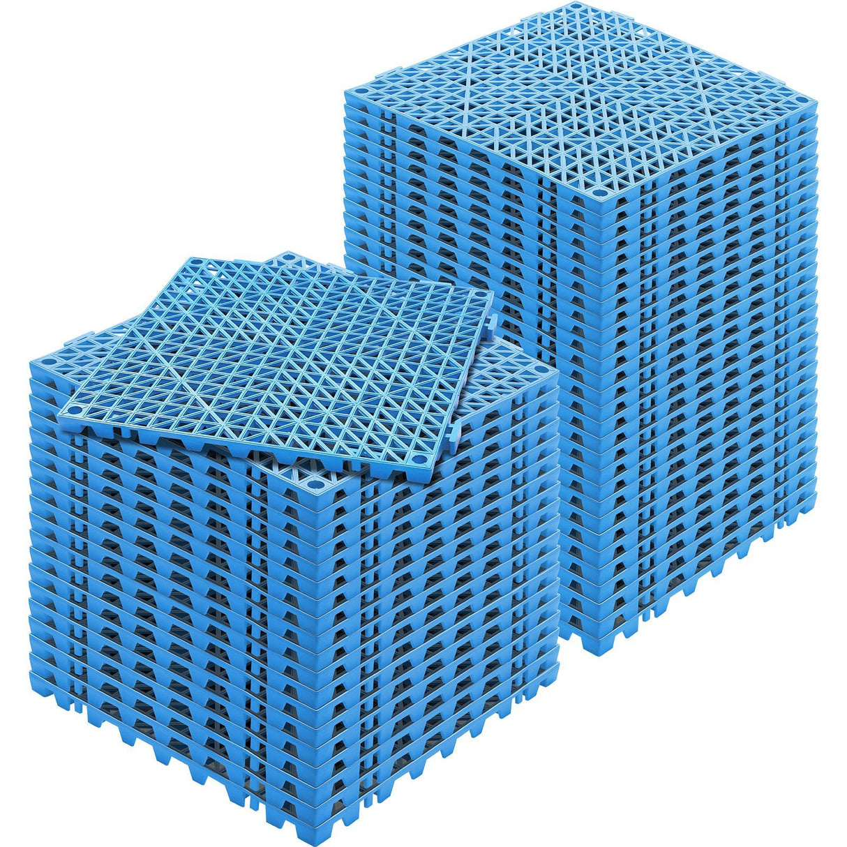 Oberalp blue PVC interlocking drainage floor mat tiles for wet areas