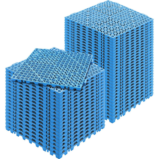 Oberalp blue PVC interlocking drainage floor mat tiles for wet areas