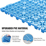 Oberalp Interlocking Drainage Floor Mat, 30x30cm, PVC, Blue, 50pcs