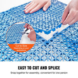 Oberalp Interlocking Drainage Floor Mat, 30x30cm, PVC, Blue, 50pcs