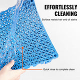 Oberalp Interlocking Drainage Floor Mat, 30x30cm, PVC, Blue, 50pcs
