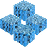 Oberalp Interlocking Drainage Floor Mat, 30x30cm, PVC, Blue, 50pcs
