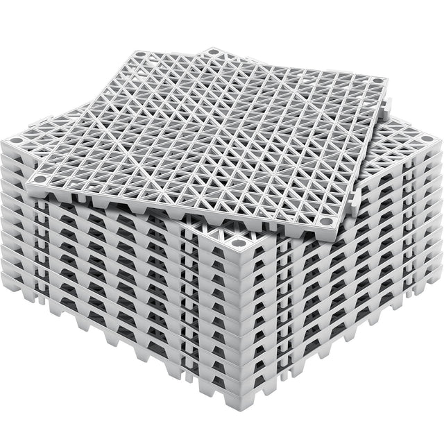 Segura grey PVC interlocking drainage mat tiles