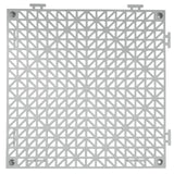Segura Drainage Mat Tiles, 30 x 30cm, PVC, Grey, 12pcs