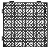 Nufenen Interlocking Drainage Floor Mat, 30x30cm, PVC, Black, 55pcs