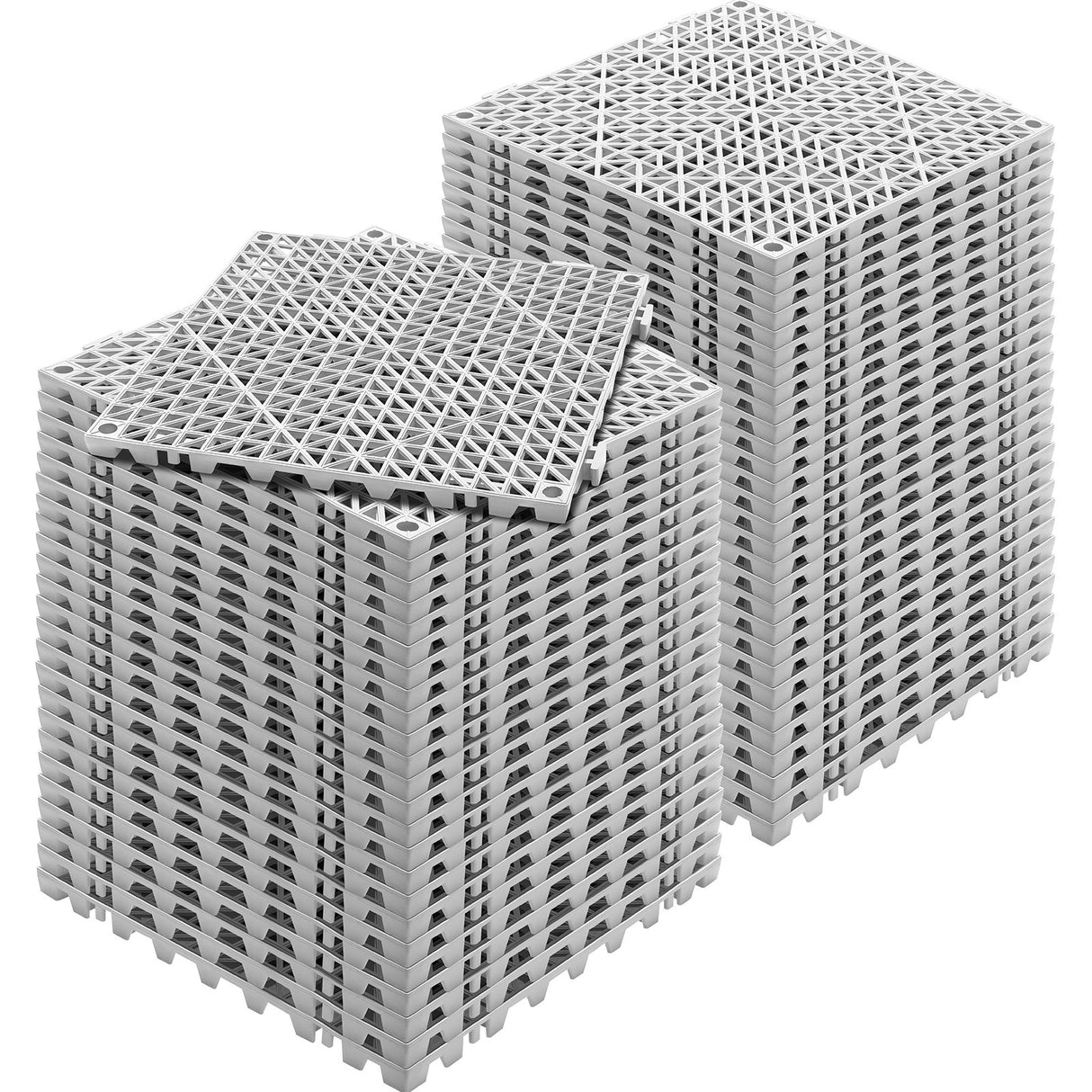 Segura grey PVC drainage mat tiles in a large pack