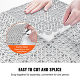 Segura Drainage Mat Tiles, 30 x 30cm, PVC, Grey, 55pcs