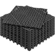 Fluela black PVC interlocking drainage floor mat tiles for wet areas
