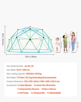 Geometric dome climber with basketball set 305cm view 7
