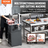 Front view of the bone saw machine showing blade guard and worktable