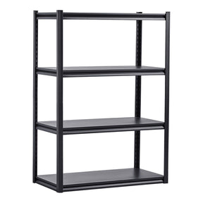 4 Tier Garage Storage Shelving Unit 2400lb Metal Rack Black