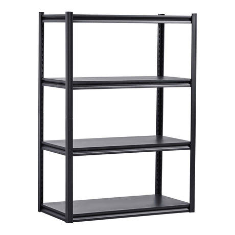 4 Tier Garage Storage Shelving Unit 2400lb Metal Rack Black