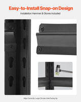 4 Tier Garage Storage Shelving Unit 2400lb Metal Rack Black