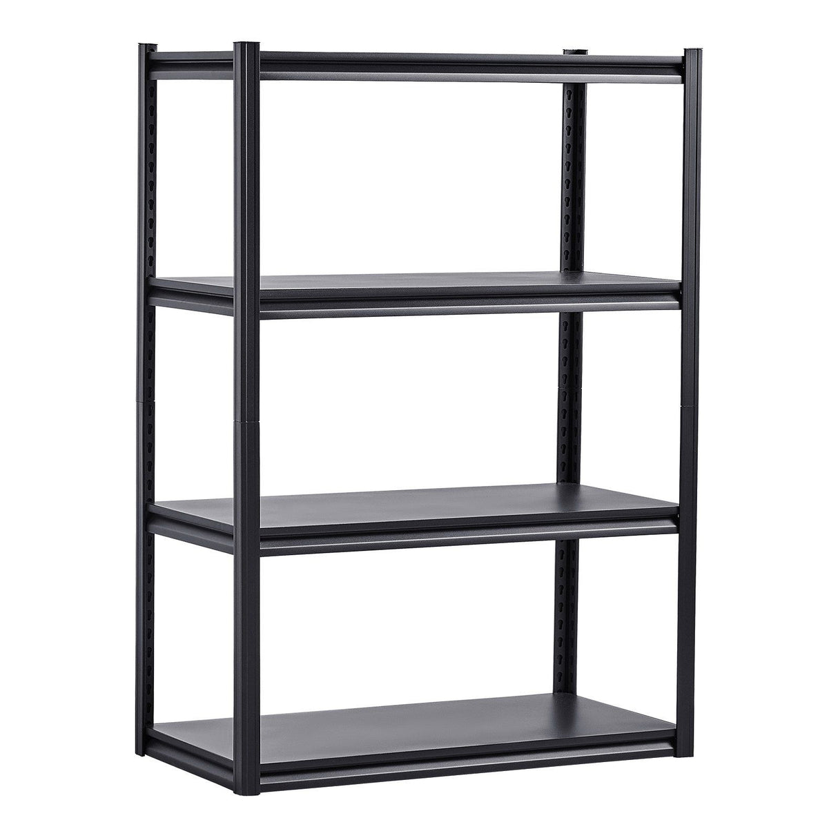4 Tier Garage Storage Shelving Unit 2400lb Metal Rack Black