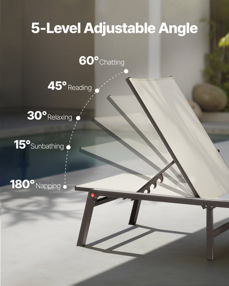 Kewarra Sun Lounge, Foldable Aluminium