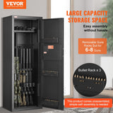 Lazise Gun Safe, 6 to 8 Rifle Cabinet, Digital and Key Lock