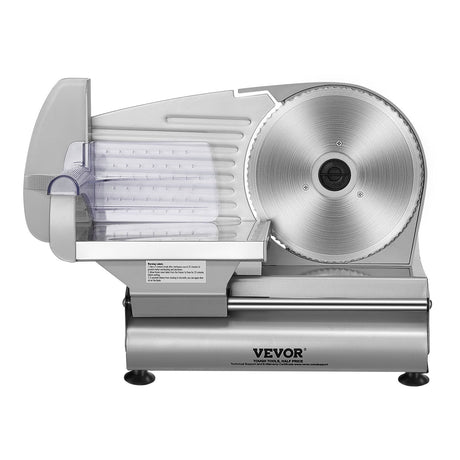 Electric meat slicer with 190 mm SUS420 stainless steel blade and blade guard