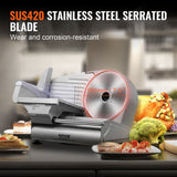 190 mm SUS420 stainless steel blade of the electric food slicer