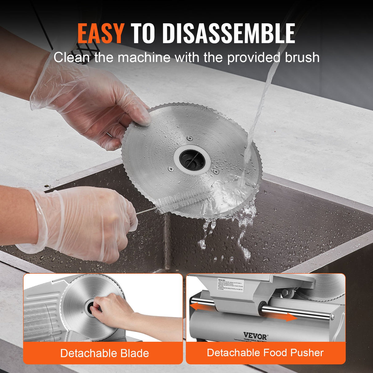 Blade guard fitted over the slicer cutting edge