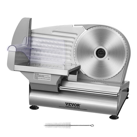Electric slicer cutting thin slices of ham for sandwiches
