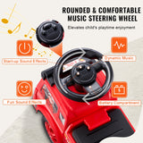 Toddler Push Ride On Car with Music Steering Wheel and Storage Red