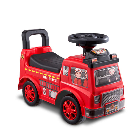 Toddler Push Ride On Car with Music Steering Wheel and Storage Red