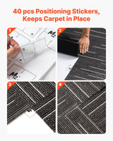 Desenzano Carpet Tiles, Reusable, Soft Padded, 610x610mm, Grey, 24pcs