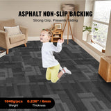 Salo Carpet Tiles, Reusable, Soft Padded, 24x24 inch, Mixed Grey, 24pcs