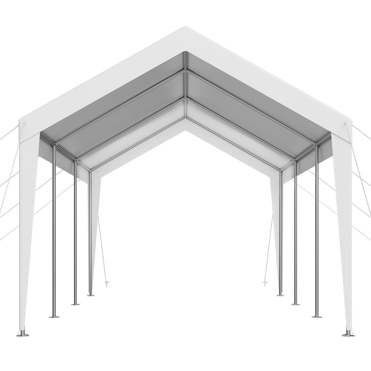 Assembly steps for the portable carport frame and cover