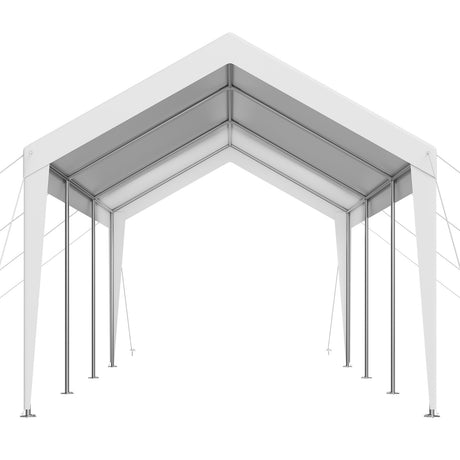 Assembly steps for the portable carport frame and cover
