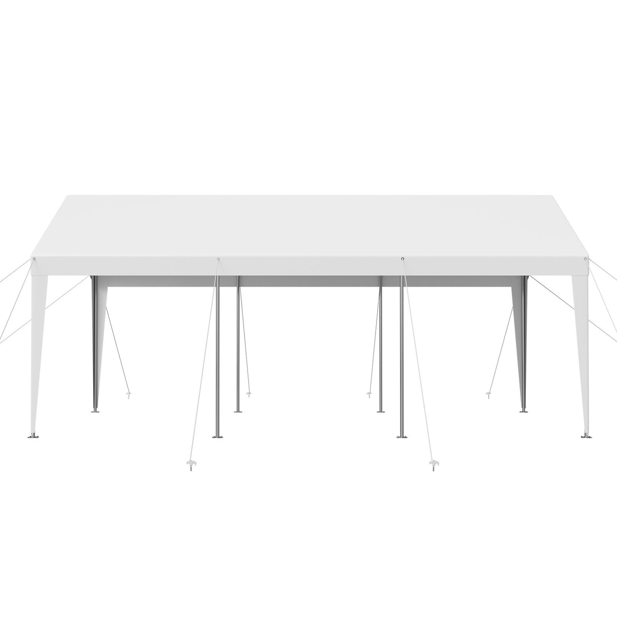 Dimension diagram of the 3 x 6 m white carport canopy