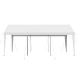 Dimension diagram of the 3 x 6 m white carport canopy