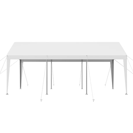 Dimension diagram of the 3 x 6 m white carport canopy