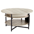 White round lift top coffee table with hidden storage