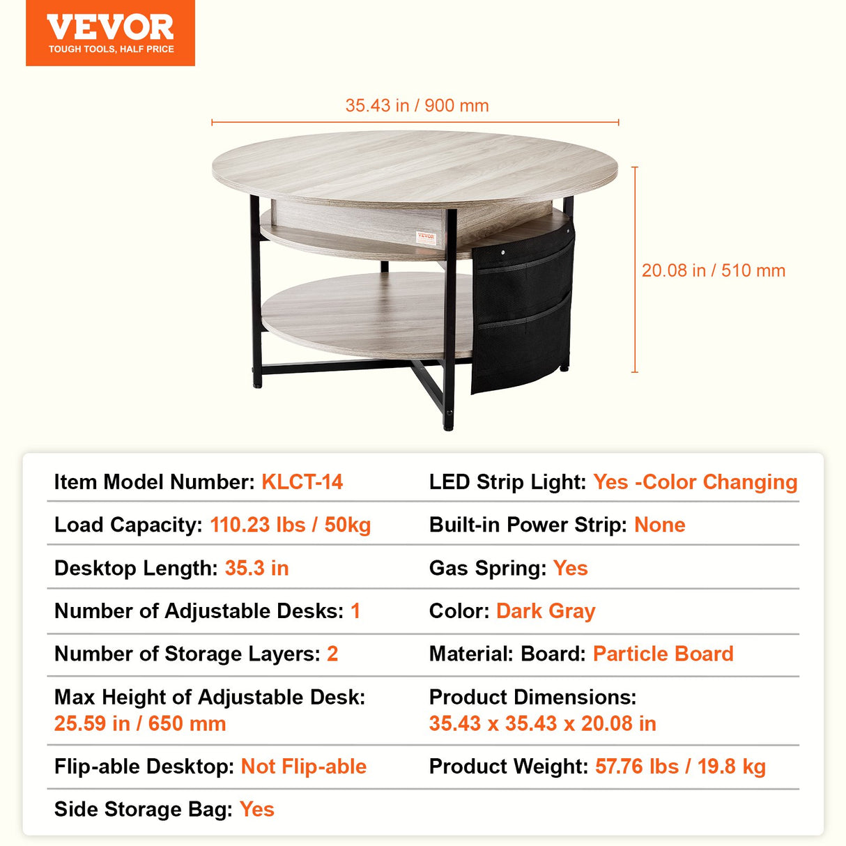 White lift top coffee table styled in a living room