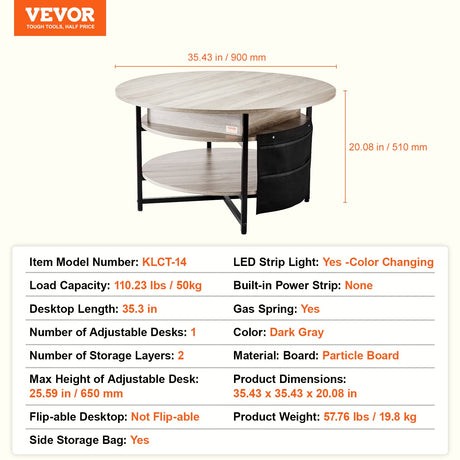 White lift top coffee table styled in a living room