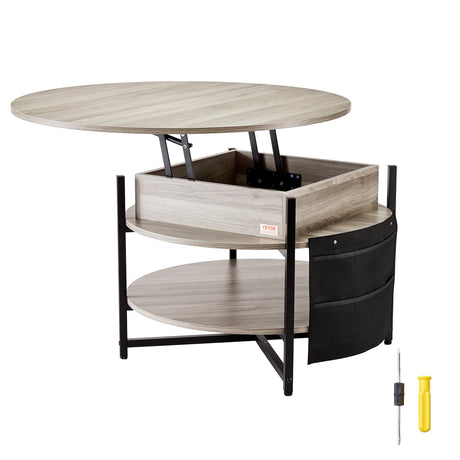 White coffee table showing raised legs