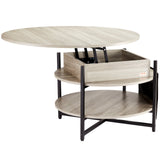 Lift top coffee table with storage pockets