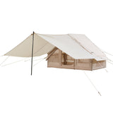 Inflatable Glamping Tent, 3-5 Person, 4-Season, with Canopy and Stove Jack