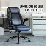 Nedlands grey PU leather executive office chair with flip up arms in a home office