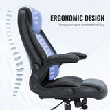 Nedlands grey PU leather executive office chair with flip up arms in a home office