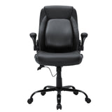 Nedlands grey PU leather executive office chair with flip up arms in a home office