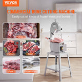 1500 W bone cutting bandsaw with cutting table and blade guard