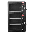 Orta double door steel safe box with digital keypad and dividers in black
